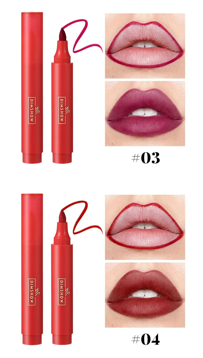 Water Lip Liner Marker Pen Hydrating Waterproof Lip Stain Long Lasting Colour Matte Lipstick Contour Pen With A Natural Effect