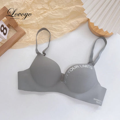 Fashion Women Seamless Bra Sexy Push Up Bralette Underwear Wireless Female Lingerie Letter Pattern Bras Three Quarters