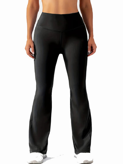 3-piece solid color bell bottoms, cycling pants, girls sportswear, yoga pants