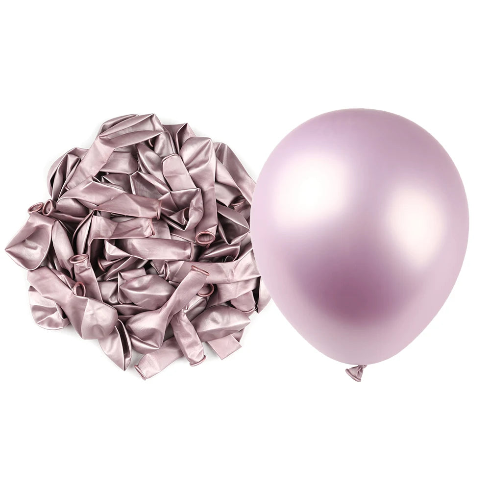 10inch Metallic Balloon 10/20/30/50pcs Latex Ballons Happy Birthday Decoration Wedding Christmas Party Supply Globos Baby Shower