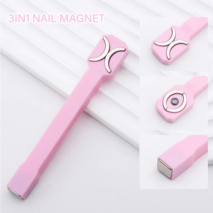 3 in1 Multi-functional Nail Magnet Rod for Cat UV Gel Varnish High Quality Fashion Nail Magnetic Stick Manicure Nail Tool Design