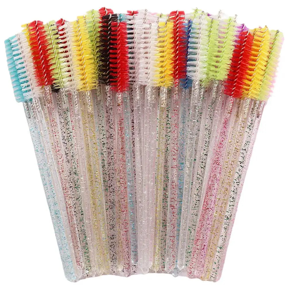 Disposable Crystal Eyelashes Brush Comb 50Pcs Eye Lashes Extension Mascara Wands Makeup Professional Makeup Beauty Tool