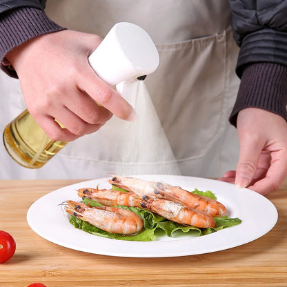 Transparent Kitchen Oil Bottle Thickened PP Cooking Oil Spray Olive Oil Bottle Fitness Barbecue Spray Oil Dispenser