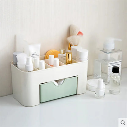 Double Layer Plastic Makeup Organizers Storage Box Cosmetic Drawers Jewelry Display Box Case Desktop Container Boxes Organizer