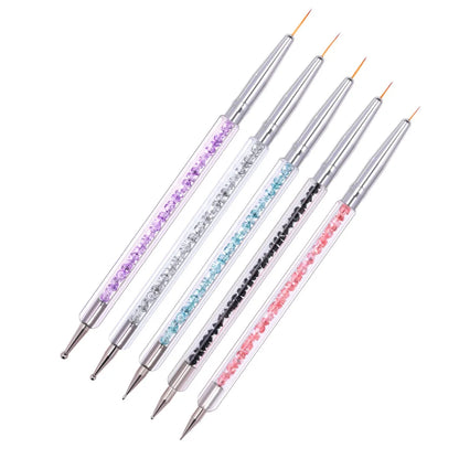 15Pcs/Set Nail Art Brush Ombre Brushes UV Gel Nail Polish Brush Painting Drawing Carving Pen Set For Manicure DIY Design Tools