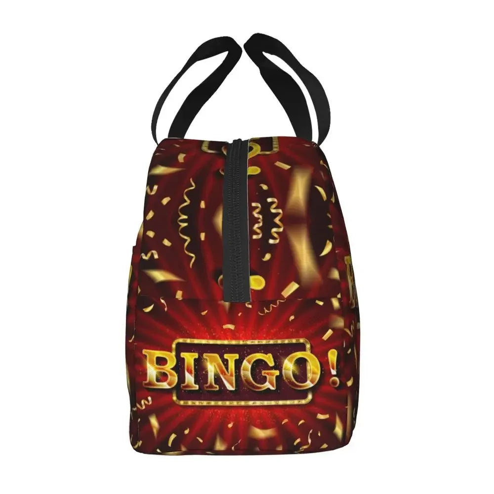 Hot Game Bingo Lunch Bag Leakproof Cooler Thermal Insulated Lunch Box For Women Kids School Beach Camping Travel Food Tote Bags