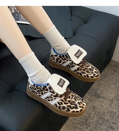 Brand Hot Fashion Leopard Shoes Women's Sneakers 2024 Trend Platform Skateboard Sneakers Woman Luxury Shoes zapatillas de mujer