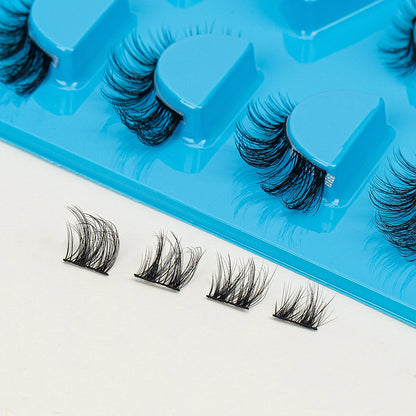 5 pairs Eyelashes 3D Natural False Lashes Fluffy Soft Lashes Wispy Natural Eyelash Extension with bond and seal,tweezer