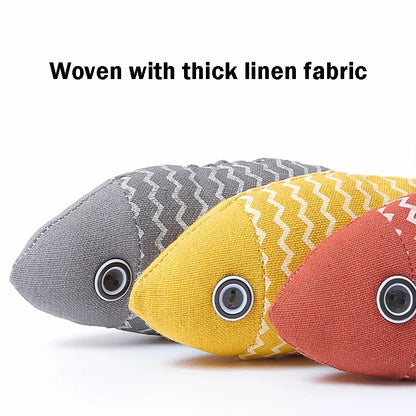 Cat Toys Cat Chew Simulation Fish Toys  Linen Fish Pillow Chew Training Toy  Puppet Pet Supplies Pet Toys