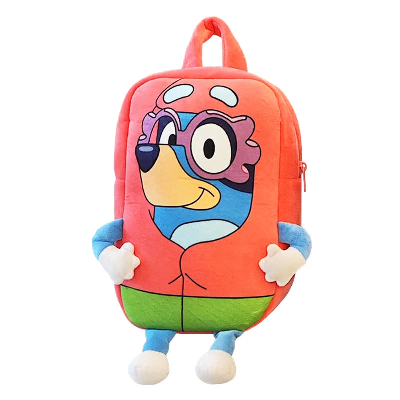 Bluey Anime Figures Kindergarten Kids Schoolbag Cartoon Bingo Plush Family Backpack Picnic Travel Photo Snack Bag Children Gifts