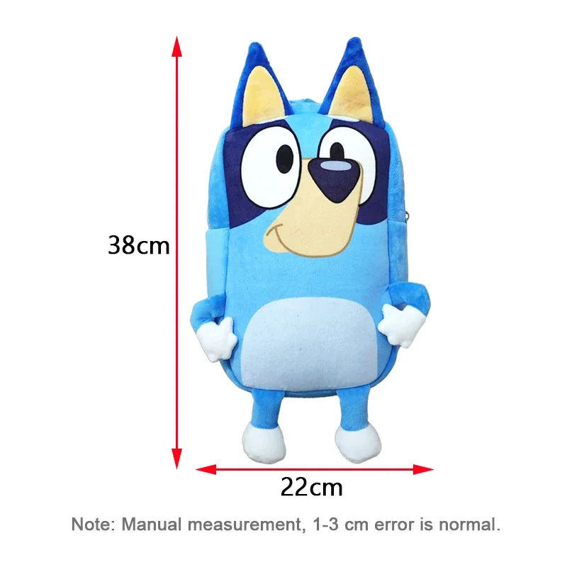 Bluey Anime Figures Kindergarten Kids Schoolbag Cartoon Bingo Plush Family Backpack Picnic Travel Photo Snack Bag Children Gifts