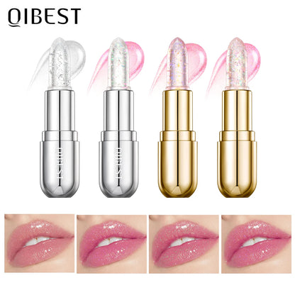 Sparkling Sequins Color Changing Lipstick Jelly Balm Moisturizing Glitter Pearl Lip Balm Long Lasting Transparent Lipstick Gel