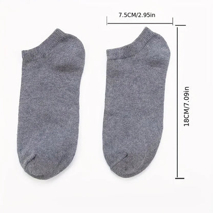 10/20/30/40/60 Pairs Of Unisex Solid Color Socks Comfy Breathable Soft Sweat Absorbent Socks For Daily And Outdoor Wearing