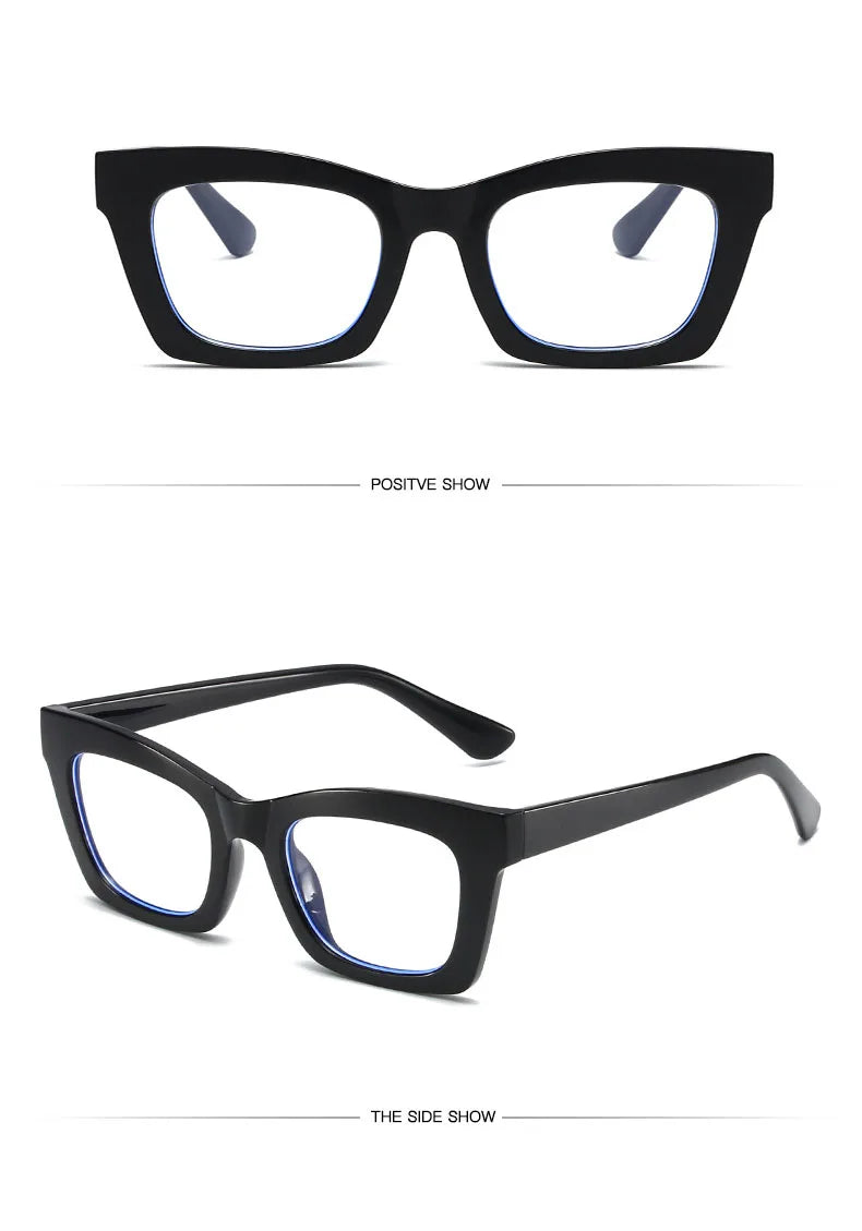 Retro Bag Color Anti-blue Glasses Europe And The United States Ins Wind Flat Mirror Female Color Glasses