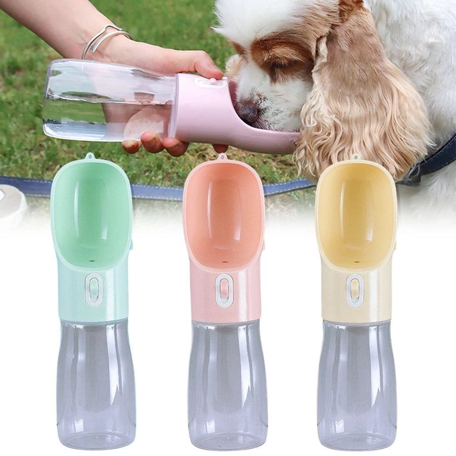 Leakproof Portable Dog Water Bottle - Built-In Bowl, 400ml Pet Tumbler - Perfect For Walks And Outdoor Hikes