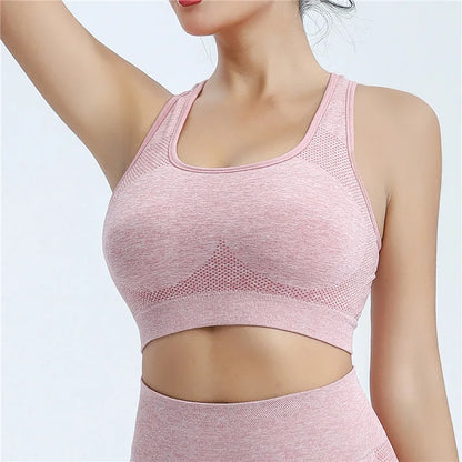 Women Sports Bra Top Push Up Fitness Yoga Bra Underwear Sport Tops For Women Breathable Running Vest Gym Wear