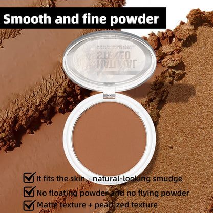 3D Bronzers Matte Wheat Contour Powder Palette Facial Makeup Natural Highlights Contouring Modification Waterproof Long-Lasting