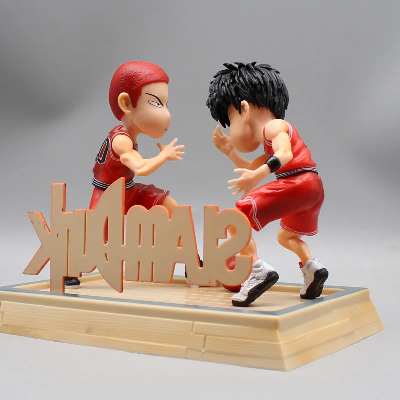 Slam Dunk Figures Rukawa Kaede Vs Sakuragi Hanamichi 15cm Figures Pvc Q Edition Statue Ornament Model Anime Dolls Kids Toys Gift