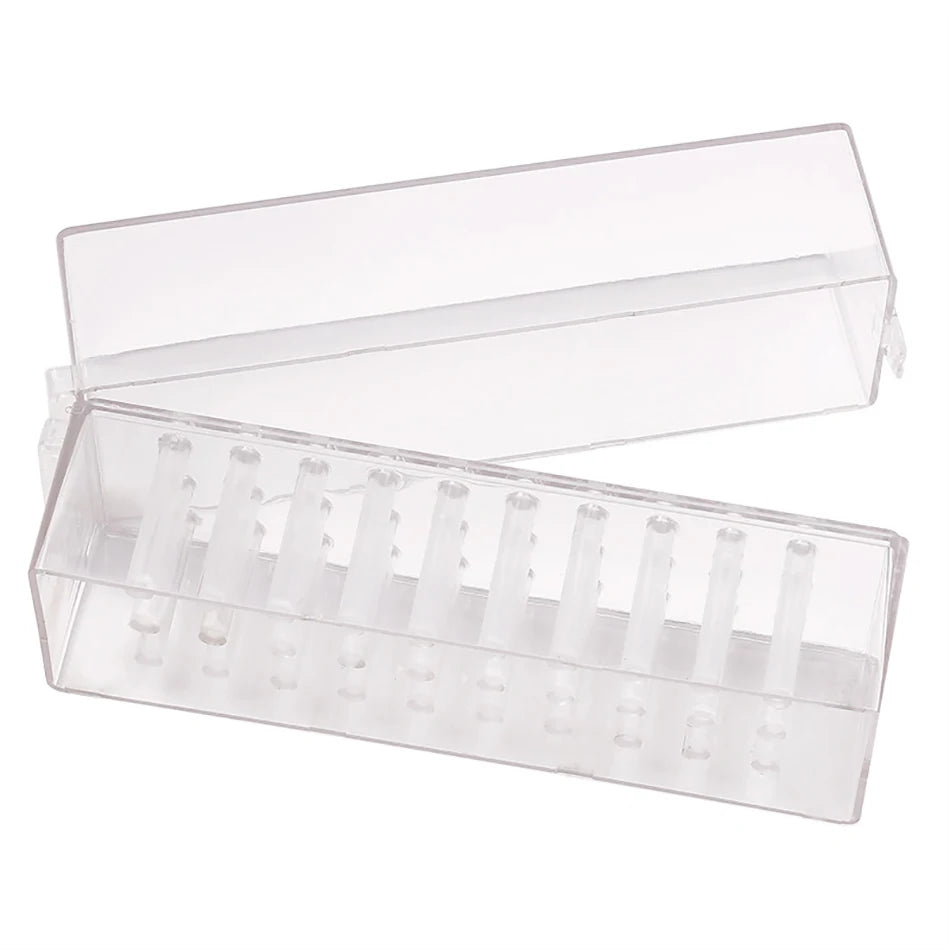 30 Holes Nail Drill Bits Storage Box Nail Grinding Head Holder Stand Display Container Milling Cutter Manicure Organizer Stand