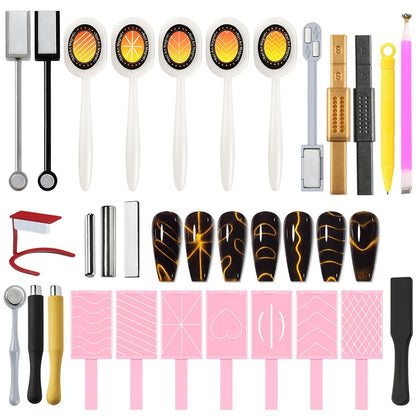 Multifunctional Pink Cat Eye Magnetic Rod Nail Art Tools Powerful Magnet Suitable for Gel Polishing Beauty Manicure Supplies