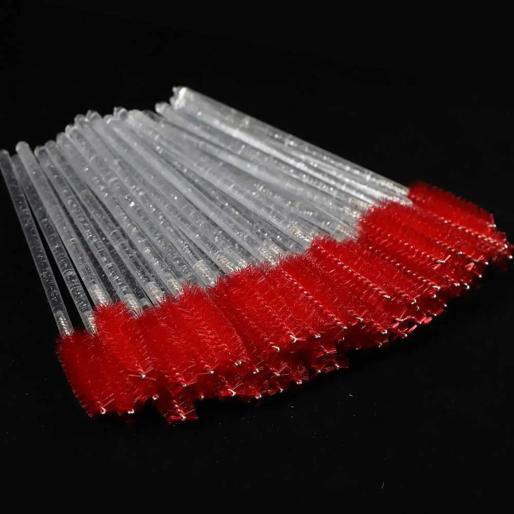 Disposable Crystal Eyelashes Brush Comb 50Pcs Eye Lashes Extension Mascara Wands Makeup Professional Makeup Beauty Tool