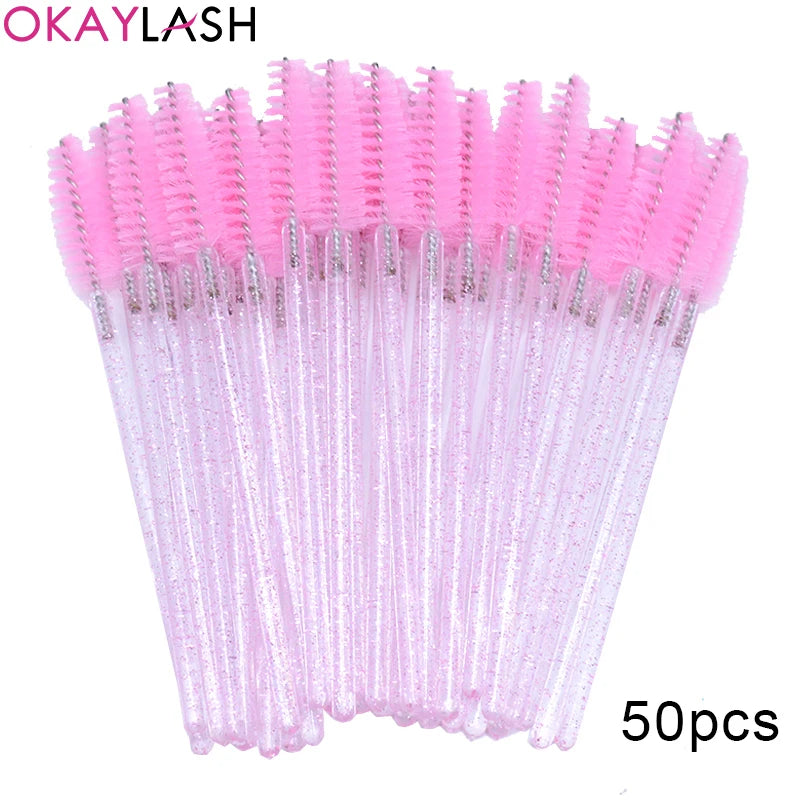 100pcs Disposable Eyelash Brushes Spoolies Micro Lash Mascara Wands Combs Wholesale For Eyelash Extension Makeup