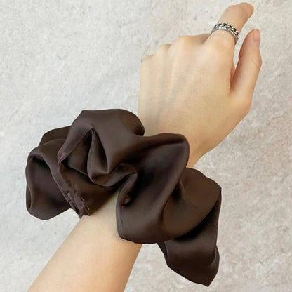 Fashion Oversized Silk Scrunchies for Women Korean Chiffon Elastic Hair Ties Ponytail Holder Headwear Chouchou Cheveux Femme