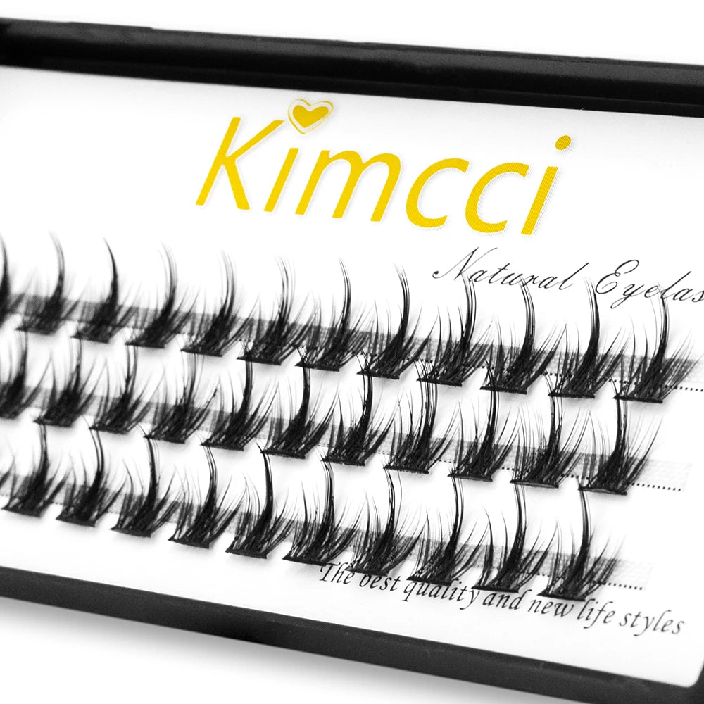 Kimcci 36 Segmented False Bundles Eyelashes Bundles Natural 3D Russian Volume Faux Eyelashes Individual Mink Eyelash Extension