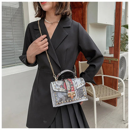 Brand Women Studded Graffiti Crossbody Bags Fashion Shoulder Bag For Ladies Female Luxury Designer Handbags 2023 High Quality