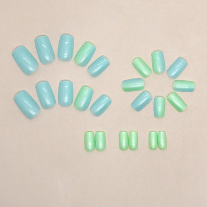 24 PCs Short French Minimalist Nails with 1 Jelly and 1 Nail File