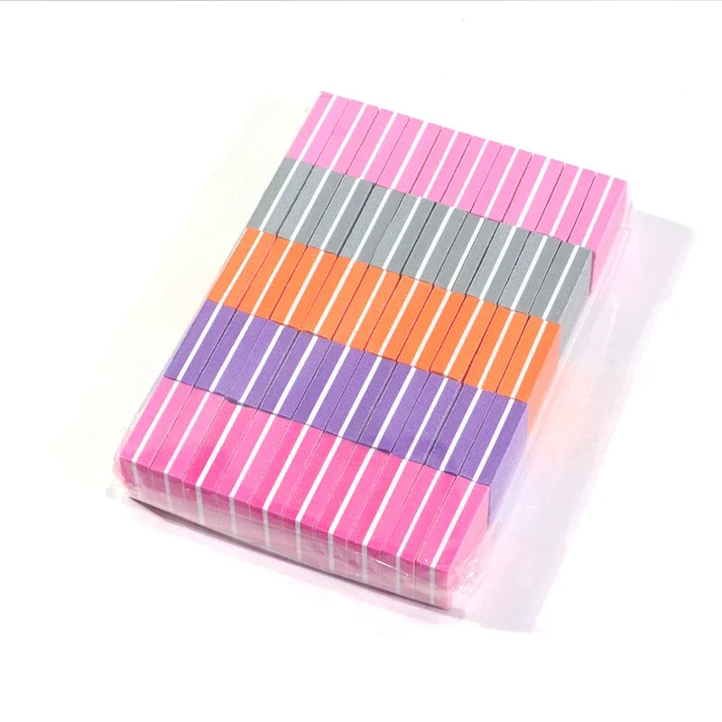 10-100psc Mini Buffing Sanding Files Block Pedicure Care Nail Art Buffer Polish Manicure Pedicure Nail File Tools Nail Charm new