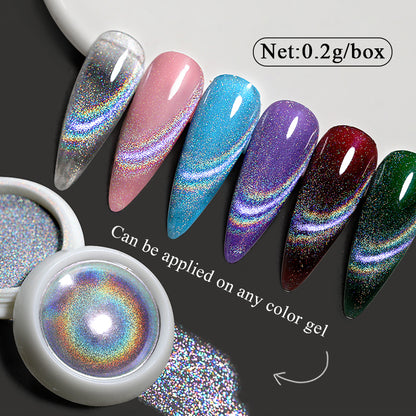 Magnetic Nail Powder Chameleon Glitter Dust Shiny Nail Art Chrome Omnipotent Pigment Can Be Used With Any Color Gel