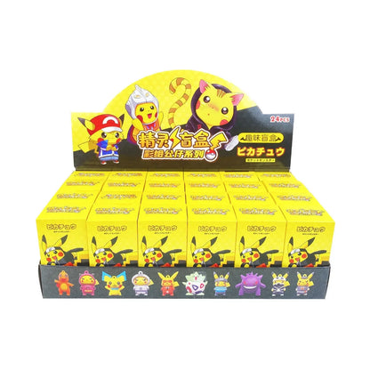 24 Pcs Set Pokemon Random Box Action Figure Cute Different Styles Pikachu Doll Keychain Anime Cartoon Ornaments Model Toys Gift