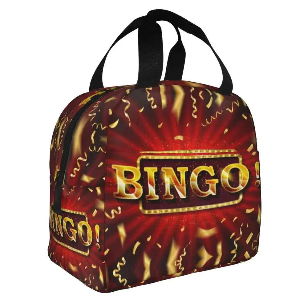 Hot Game Bingo Lunch Bag Leakproof Cooler Thermal Insulated Lunch Box For Women Kids School Beach Camping Travel Food Tote Bags