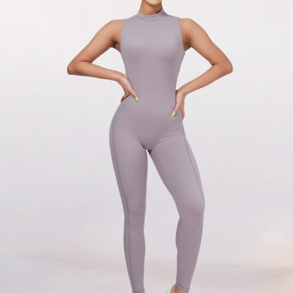 Women One-piece Back-V Sport Yoga Jumpsuit Workout Clothes for Women Sportwear Bodycon Outfit Fitness Gym Suit Workout Tracksuit