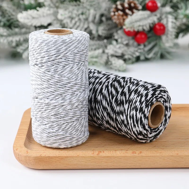 Christmas Wrapping String Rope Merry Christmas Decoration For Home 2024 Navidad Natal Noel Gift Box Packaging Rope New Year 2025