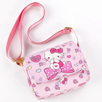 Kawaii Sanrio Hello Kitty Cartoon Anime Kuromi My Melody Messenger Bag Toy Cute Coin Purse Shoulder Bag Toy Girls Handbags