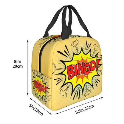 Hot Game Bingo Lunch Bag Leakproof Cooler Thermal Insulated Lunch Box For Women Kids School Beach Camping Travel Food Tote Bags