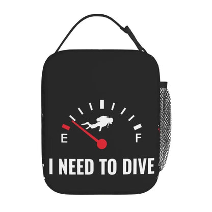 Scuba Diver Flag Resuable Lunch Box for Women Multifunction Dive Diving Thermal Cooler Food Insulated Lunch Bag Office Work