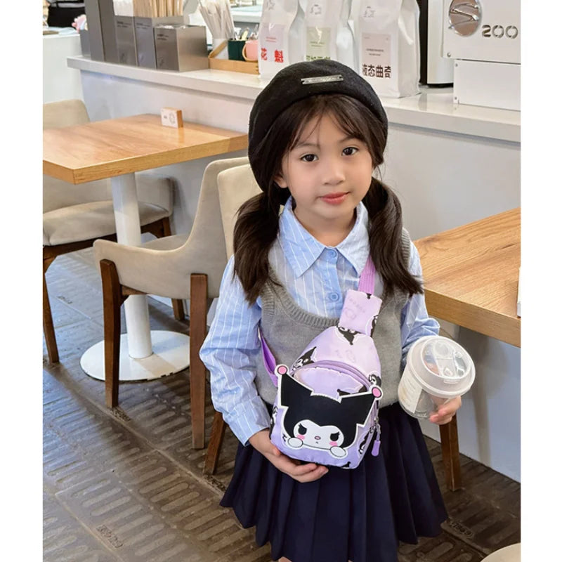 Sanrio Tide Children's Backpack Cartoon Cute Male and Girls Crossbody Shoulder Bag South Korea Ultra Light Children's chest bag