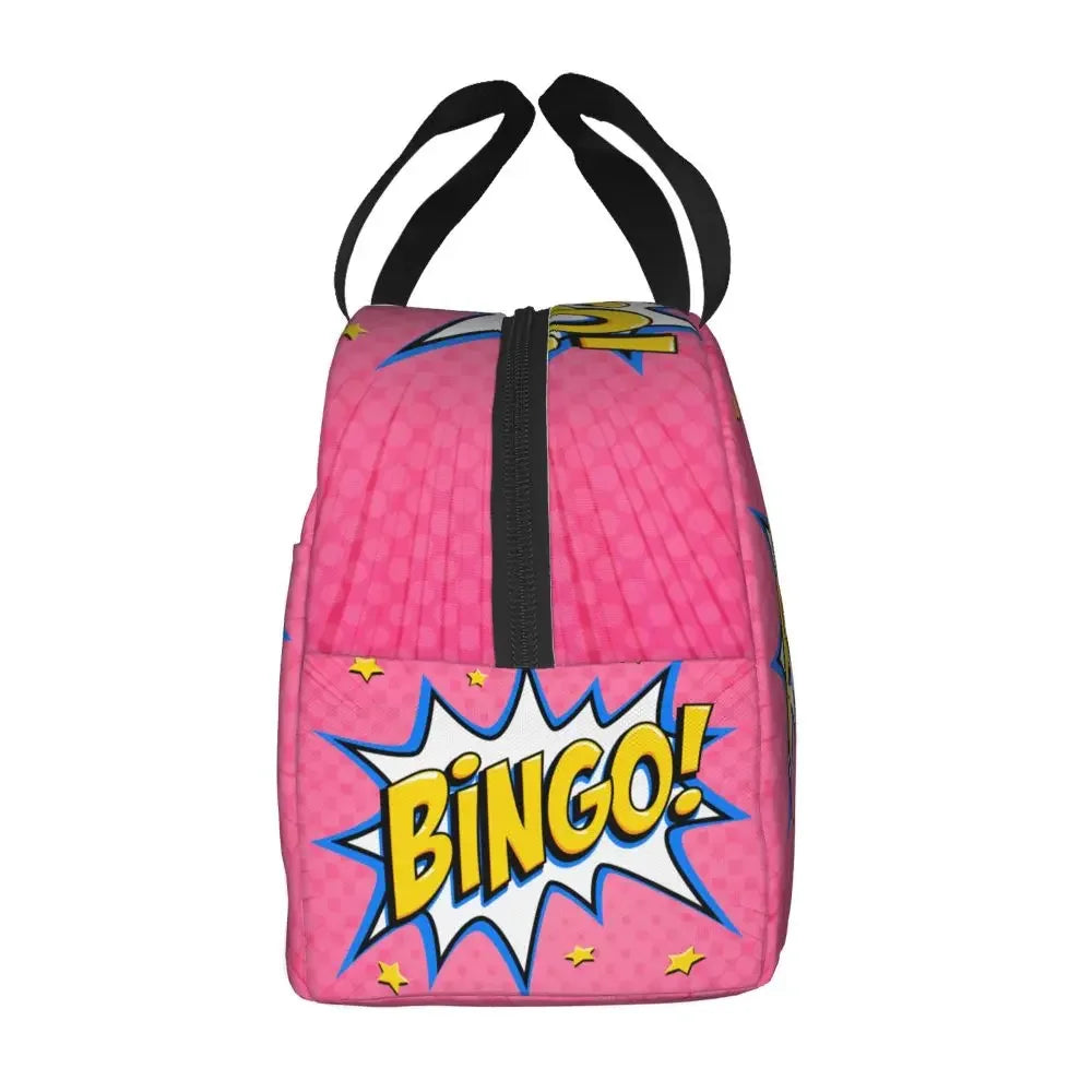 Hot Game Bingo Lunch Bag Leakproof Cooler Thermal Insulated Lunch Box For Women Kids School Beach Camping Travel Food Tote Bags