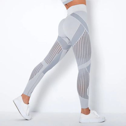 Sexy Women Fitness Leggings Hollow Seamless Leggings High Waist Gym Workout Legging Fashion Breathable Yoga Pant