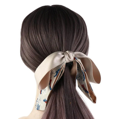 Korean Style Bow Banana Clip Fashion Ribbon Headwear Vertical Clip Headdress Hairpin Bowknot Hair Clip Ponytail Holder