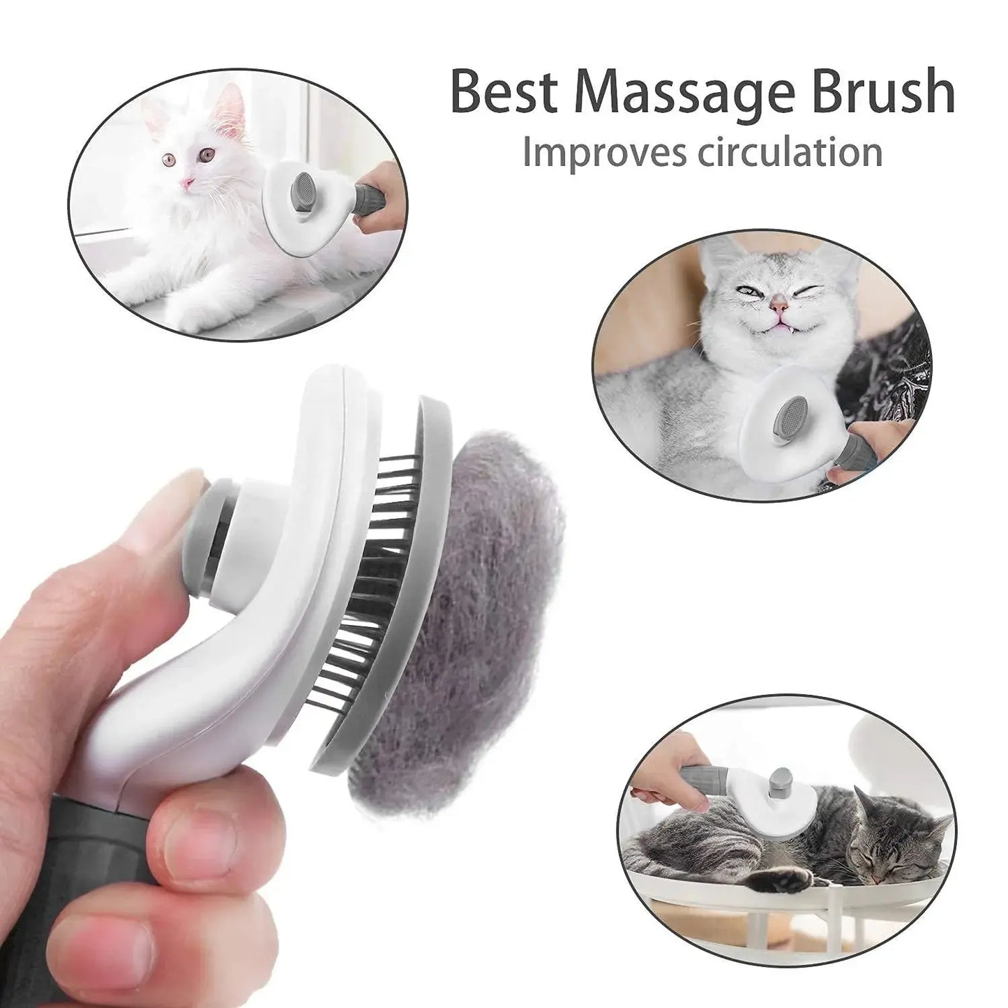 Pet Dog Brush Cat Comb Self Cleaning Pet Hair Remover Brush For Dogs Cats Grooming Tools Pets Dematting Comb Dogs Accessories