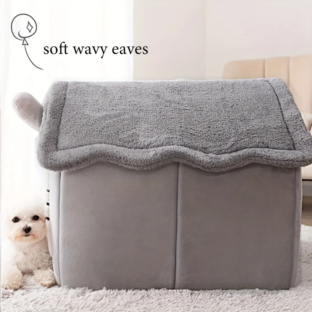 Foldable Pet House Removable Washable Cat House Puppy Cave Sofa Pet Bed House for Extra Small Dogs and Small and Medium Cats