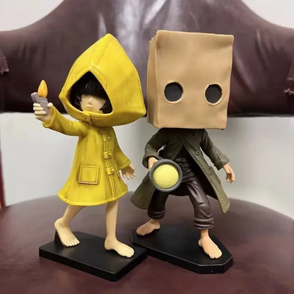 Little Nightmares Figure Mono Anime Figure Banpresto Six Figure Pvc Statue Collection Game Ornament Model Birthday ToY For Gifts