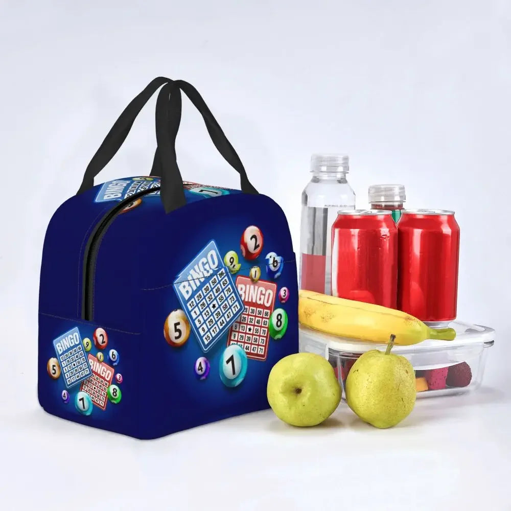 Hot Game Bingo Lunch Bag Leakproof Cooler Thermal Insulated Lunch Box For Women Kids School Beach Camping Travel Food Tote Bags