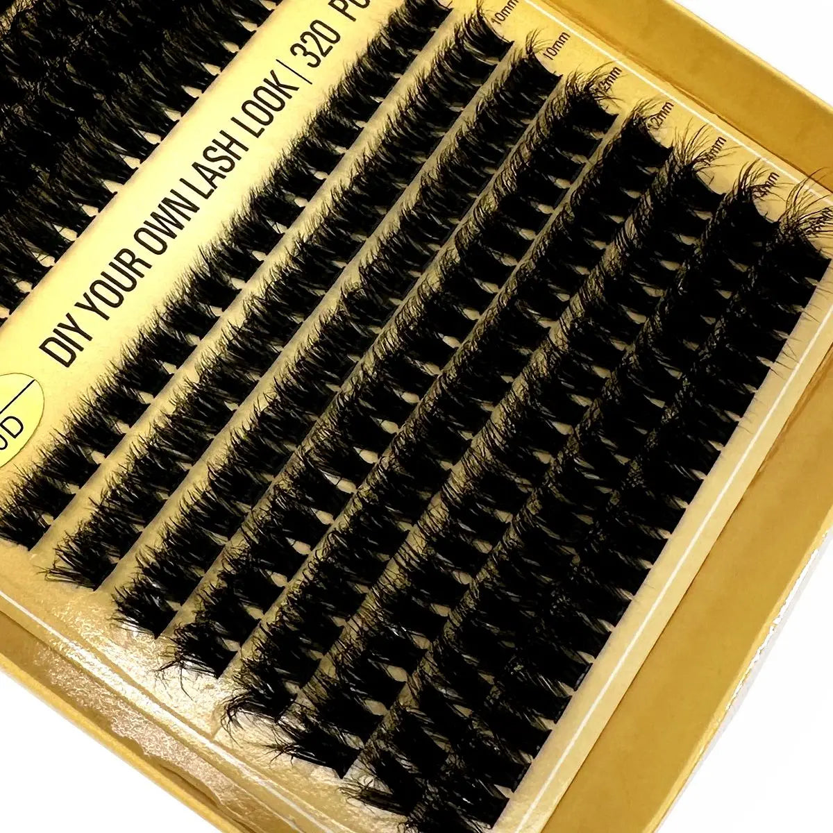 16Rows 320Bundles 5D Fluffy Lashes Cluster 60/80/100D Thick Eyelash Russia Curl Wispy Individual Lashes 8-16mm Eyelash Extension