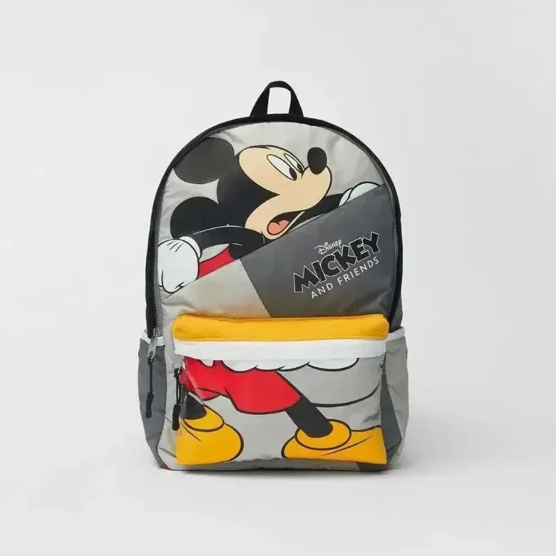 Disney Mickey Mouse Cartoon Fashion Backpack Women's Minnie Canvas School Bag Fashion Large Capacity Backpack Girls Mochila