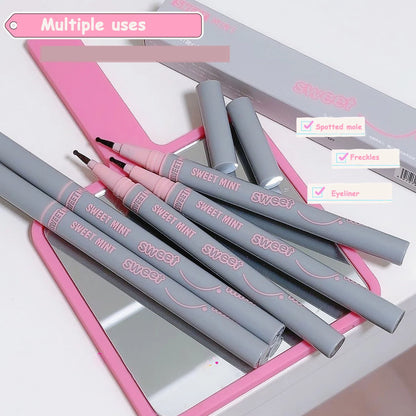 Natural Lifelike Fake Freckle Makeup Pen Liquid Lightweight Round Head Fake Spot Pen long Lasting Waterproof Face Dot Mole Pen